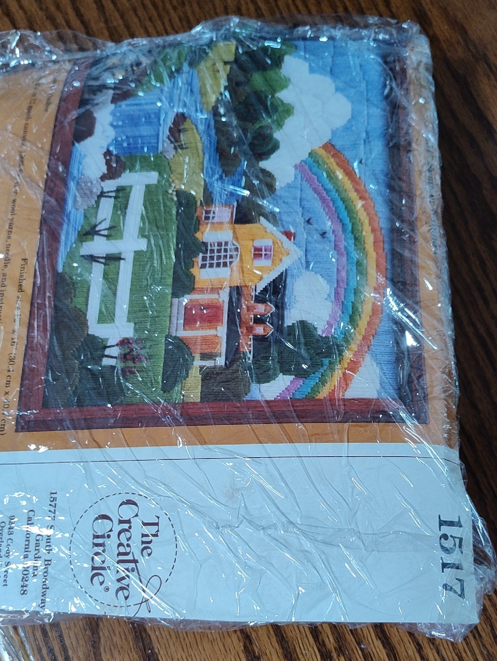 Framed Rainbow Cottage Needlework Kit - Multicolor
